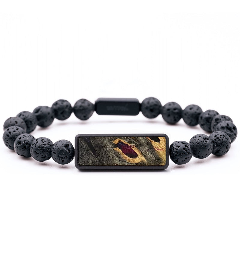 Lava Bead Wood+Resin Bracelet - Roland (Wood Burl, 702497)