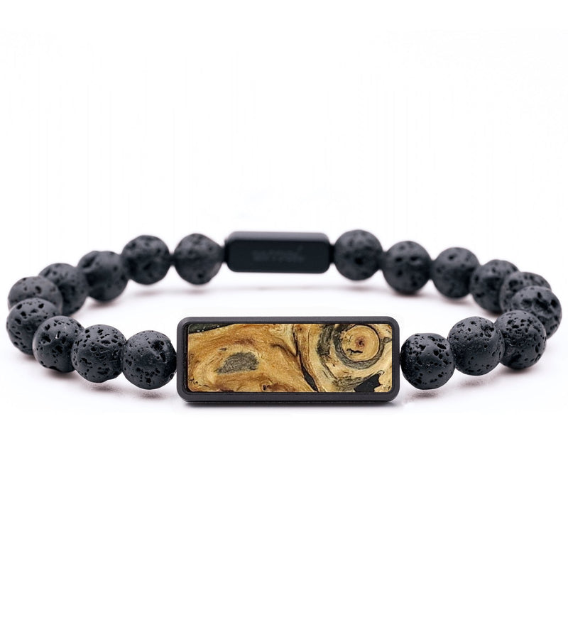 Lava Bead Wood+Resin Bracelet - Rose (Wood Burl, 702502)