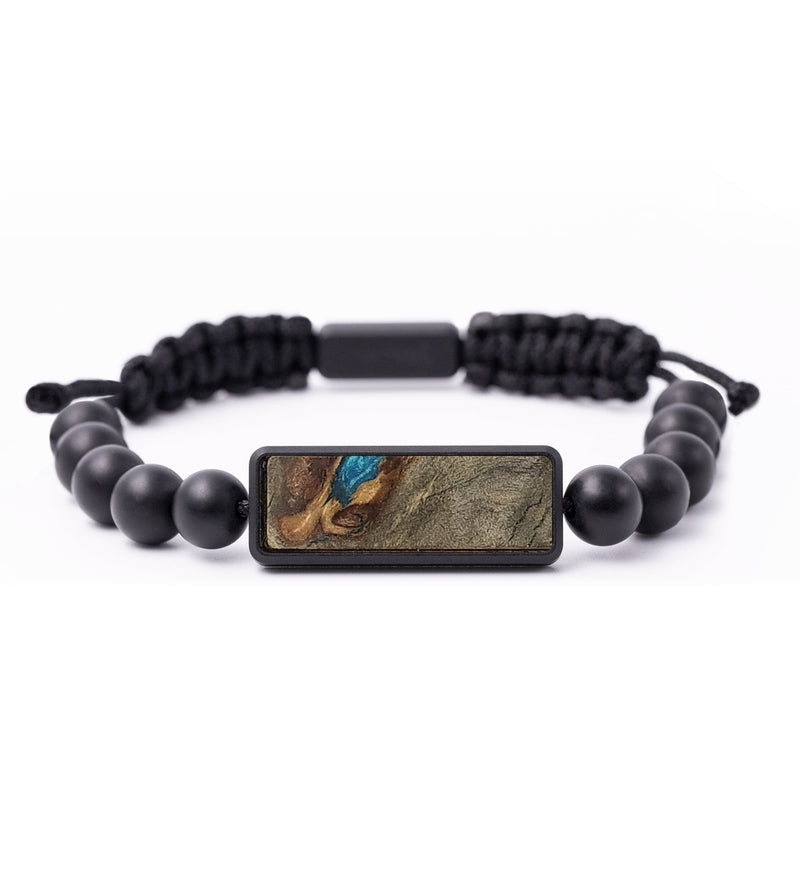 Onyx Bead Wood+Resin Bracelet - Genesis (Wood Burl, 702508)