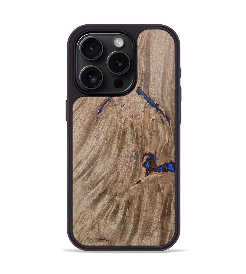 iPhone 15 Pro Wood+Resin Phone Case - Scarlett (Wood Burl, 702598)