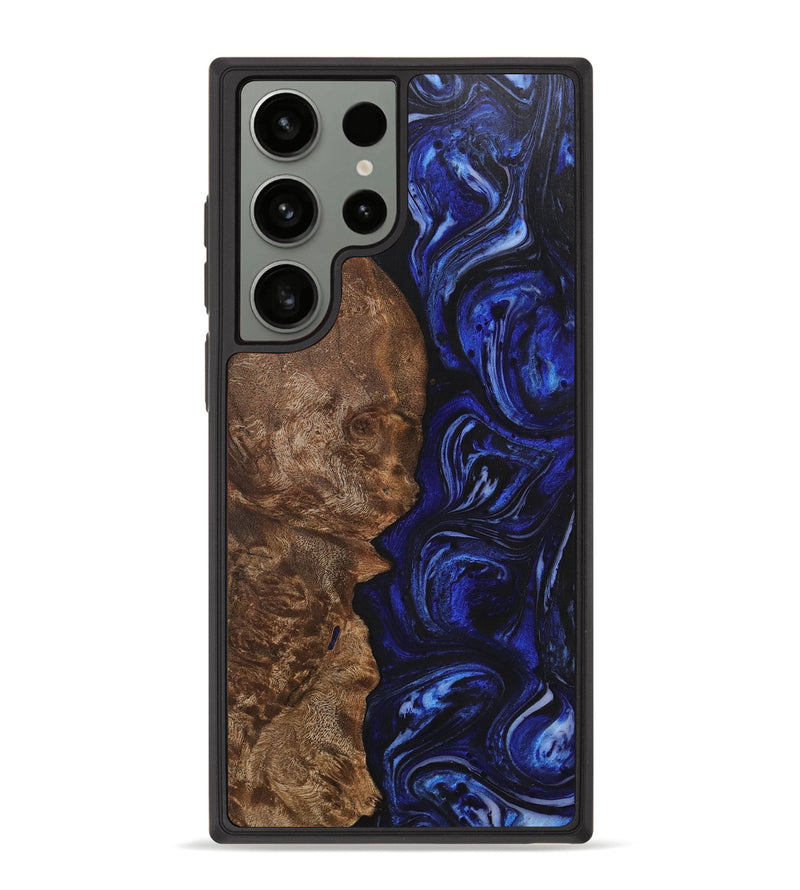 Galaxy S23 Ultra Wood+Resin Phone Case - Annabelle (Blue, 702694)