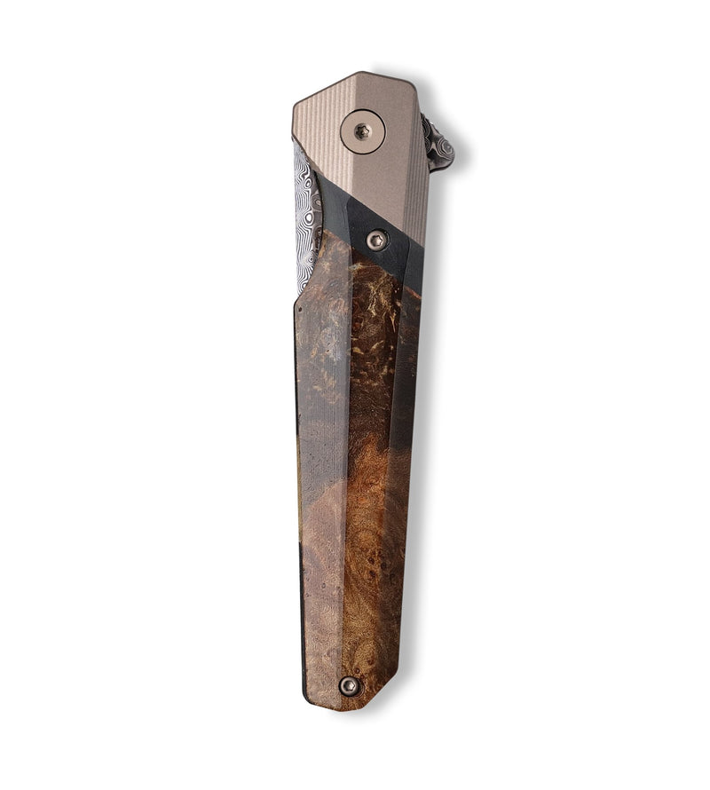 Live Edge  Pocket Knife - Magnolia (Wood Burl, 702798)