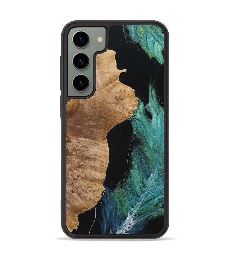 Galaxy S23 Plus Wood+Resin Phone Case - Lisa (Green, 702862)