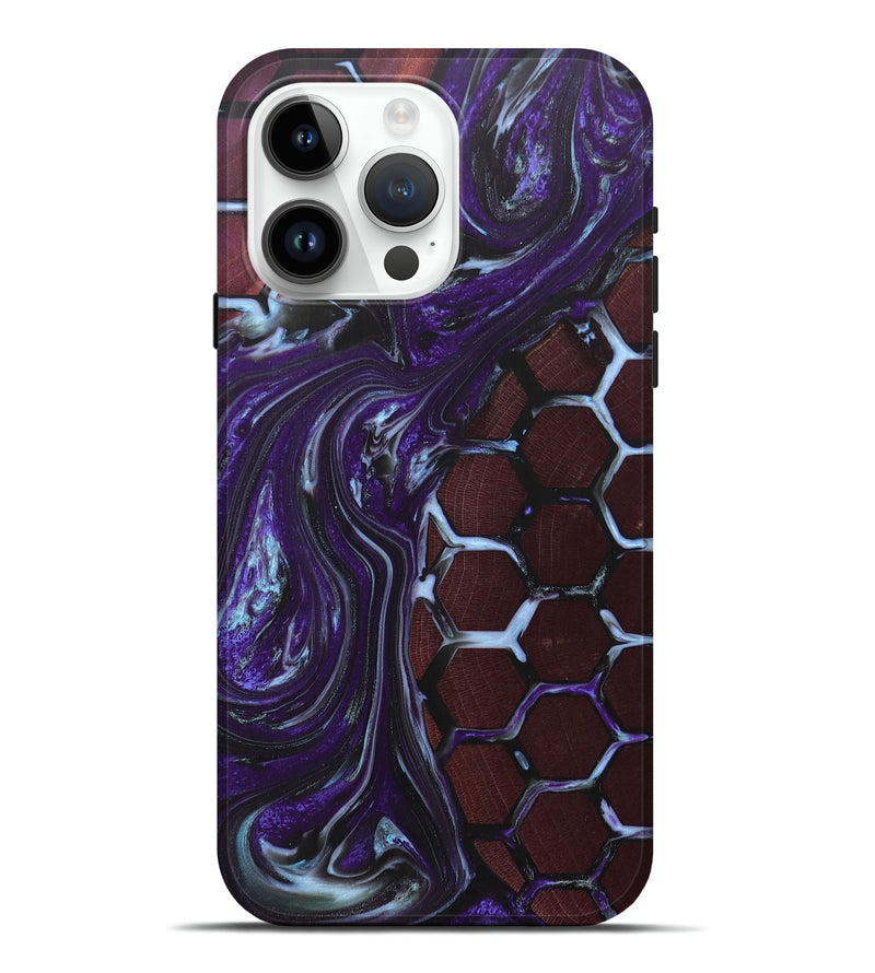 iPhone 15 Pro Max Wood+Resin Live Edge Phone Case - Jonah (Pattern, 702945)