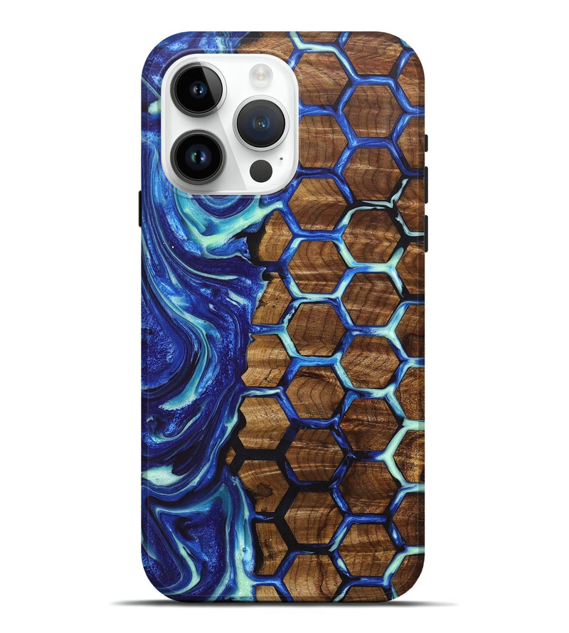 iPhone 15 Pro Max Wood+Resin Live Edge Phone Case - Cedric (Pattern, 702947)