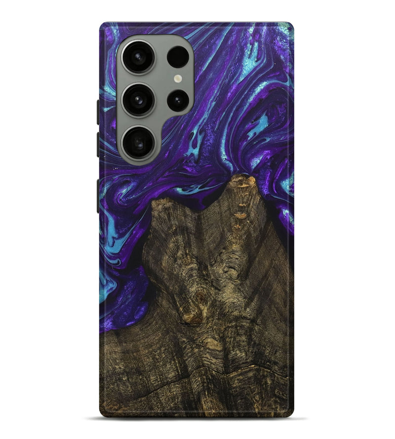 Galaxy S23 Ultra Wood+Resin Live Edge Phone Case - Pat (Purple, 702951)
