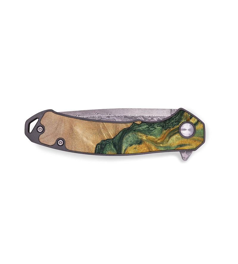 EDC Wood+Resin Pocket Knife - Chandler (Green, 702969)