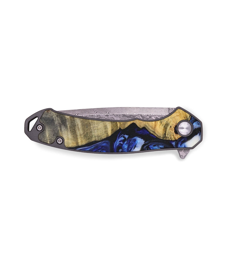 EDC Wood+Resin Pocket Knife - Ronda (Blue, 702984)