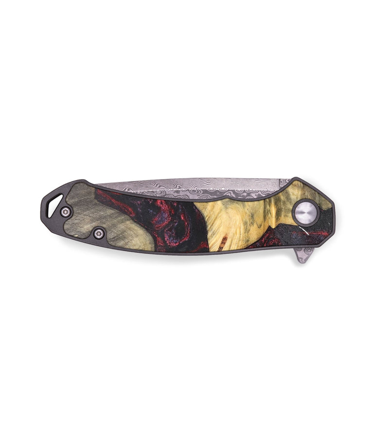 EDC Wood+Resin Pocket Knife - Melba (Red, 702991)