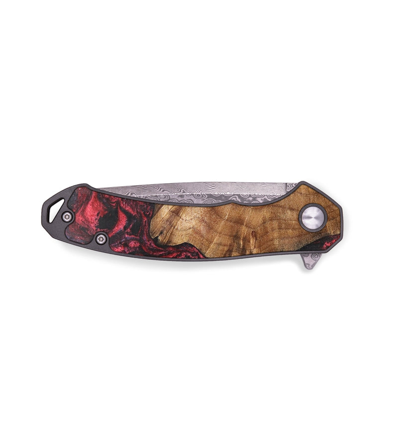 EDC Wood+Resin Pocket Knife - Catina (Red, 702994)