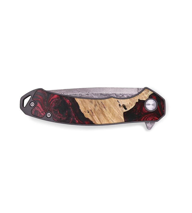 EDC Wood+Resin Pocket Knife - Camron (Red, 702995)