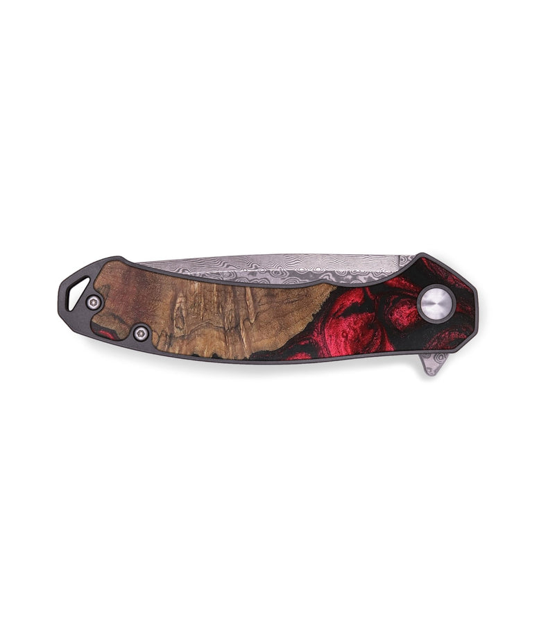 EDC Wood+Resin Pocket Knife - Joseph (Red, 702997)