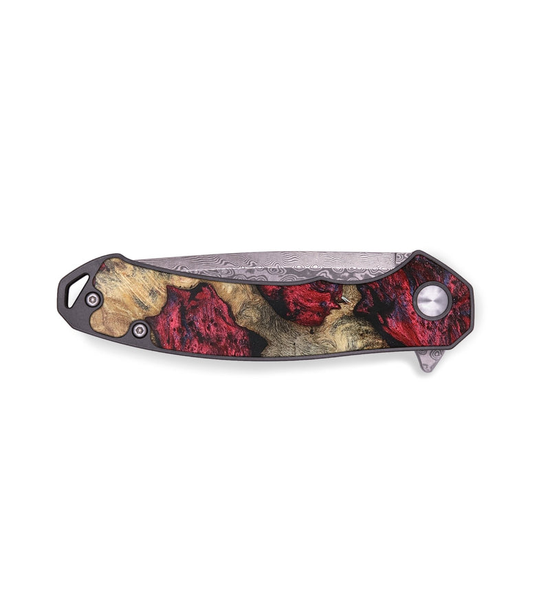 EDC Wood+Resin Pocket Knife - Briella (Red, 702999)
