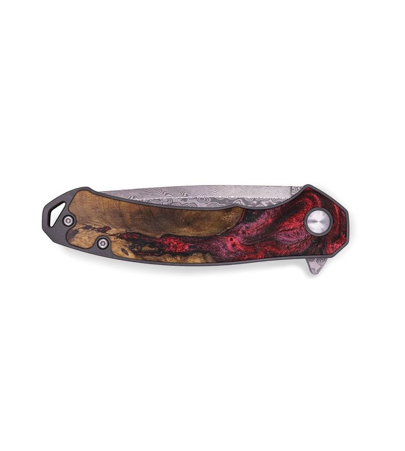 EDC Wood+Resin Pocket Knife - Callie (Red, 703008)