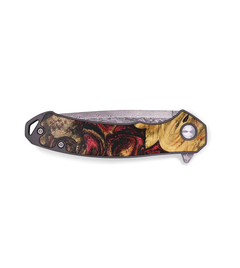 EDC Wood+Resin Pocket Knife - Wendy (Red, 703009)