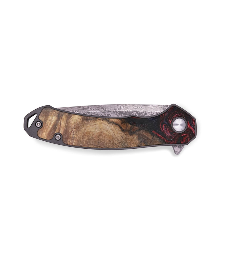 EDC Wood+Resin Pocket Knife - Brantley (Red, 703010)