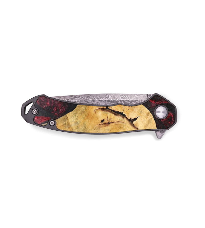 EDC Wood+Resin Pocket Knife - Carolina (Red, 703012)
