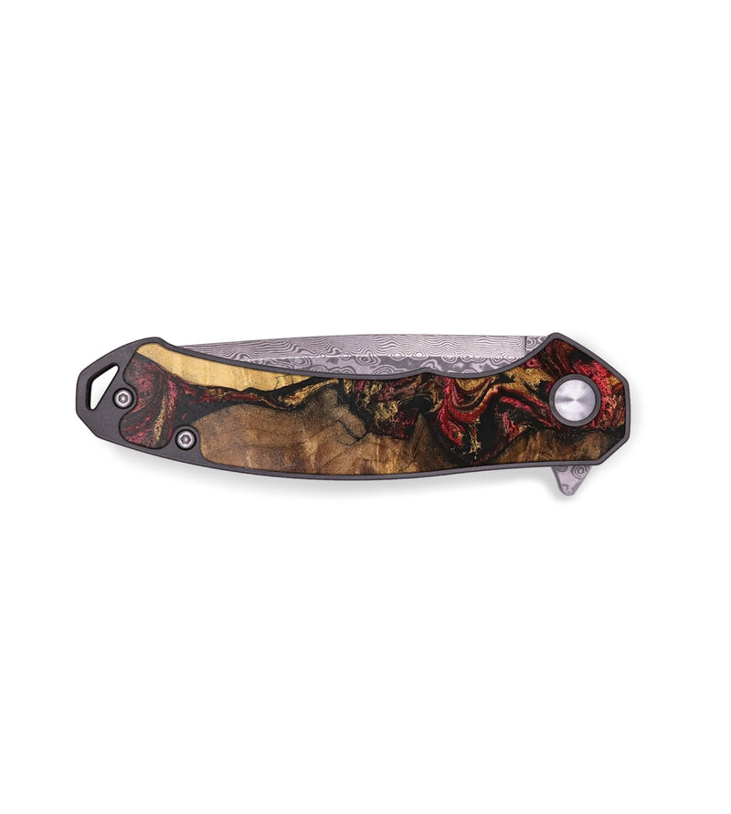 EDC Wood+Resin Pocket Knife - Alaia (Red, 703013)