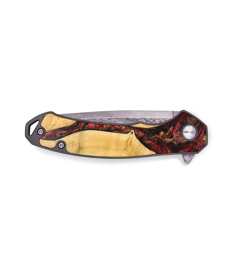 EDC Wood+Resin Pocket Knife - Hector (Red, 703016)