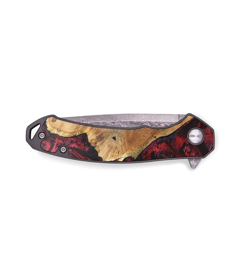 EDC Wood+Resin Pocket Knife - Jorge (Red, 703017)