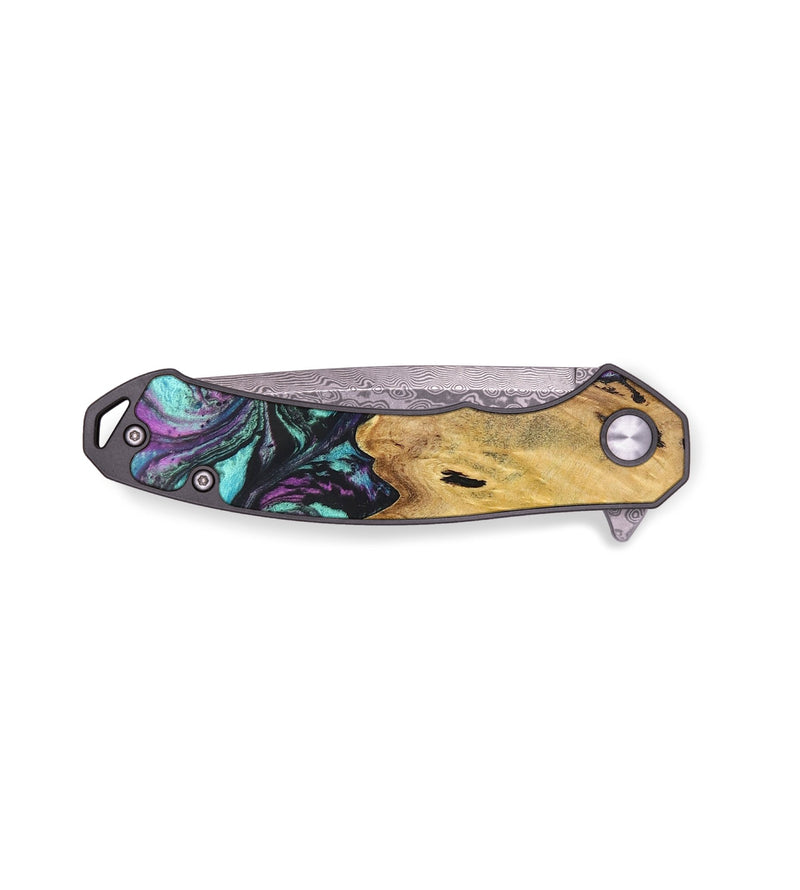 EDC Wood+Resin Pocket Knife - Moises (Purple, 703018)