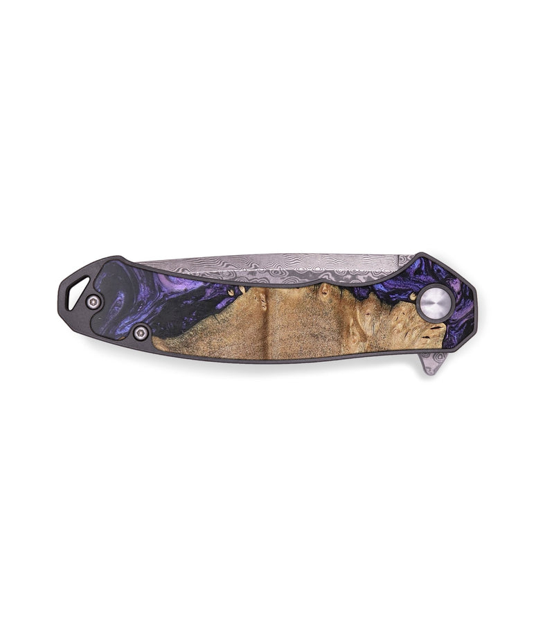 EDC Wood+Resin Pocket Knife - Yvette (Purple, 703025)