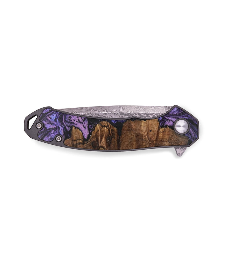 EDC Wood+Resin Pocket Knife - Nehemiah (Purple, 703027)