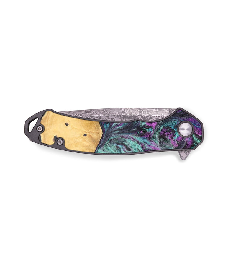 EDC Wood+Resin Pocket Knife - Olga (Purple, 703029)