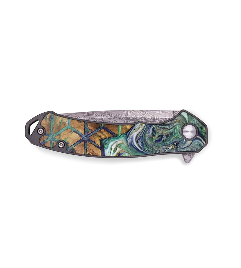 EDC Wood+Resin Pocket Knife - Freddie (Pattern, 703032)