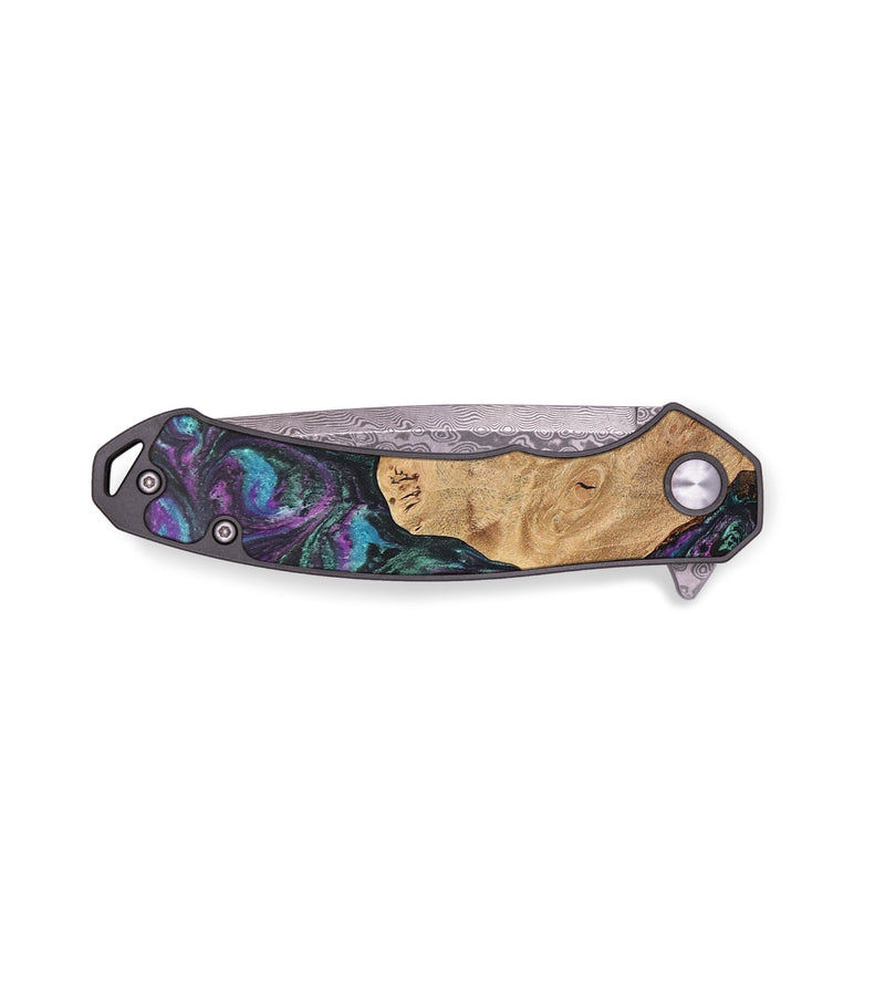 EDC Wood+Resin Pocket Knife - Tucker (Purple, 703034)