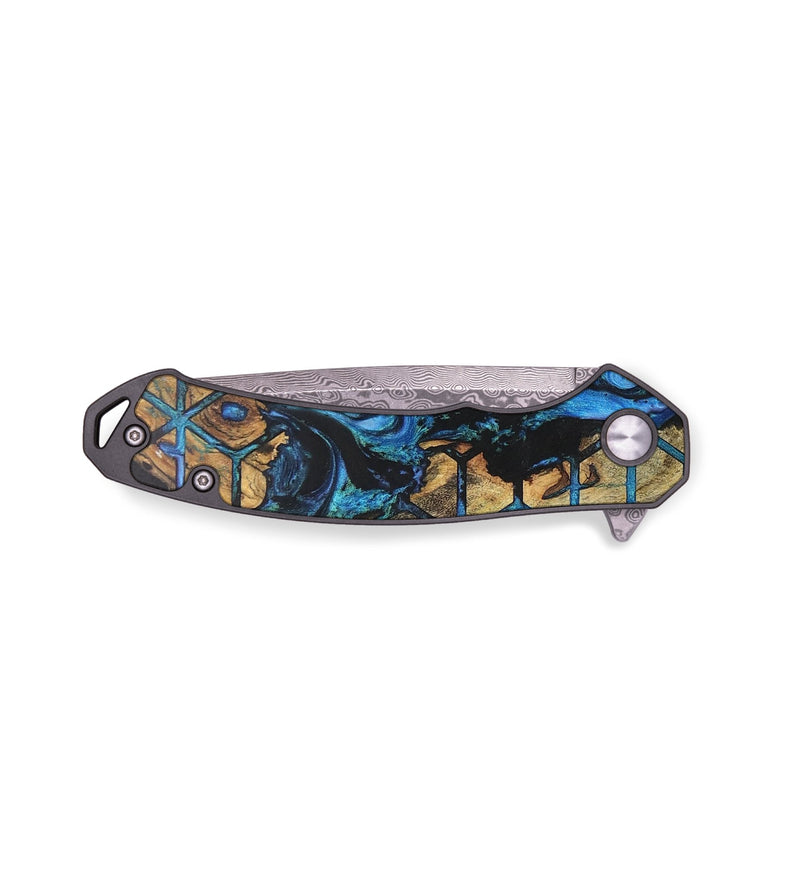 EDC Wood+Resin Pocket Knife - Gayle (Pattern, 703037)