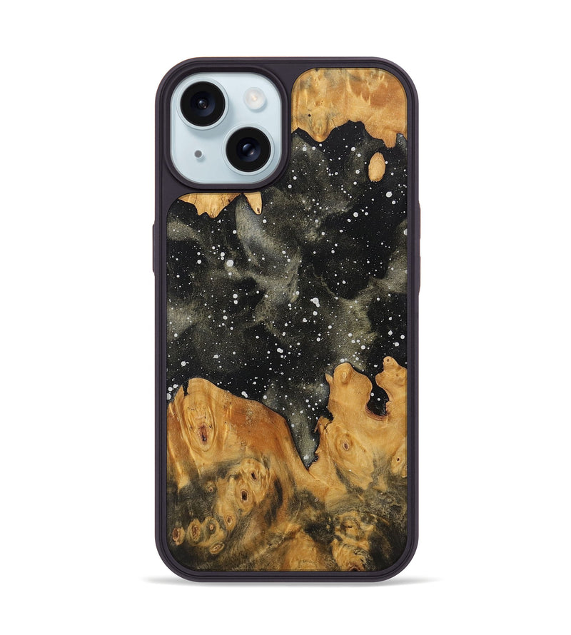 iPhone 15 Wood+Resin Phone Case - Eunice (Cosmos, 703126)