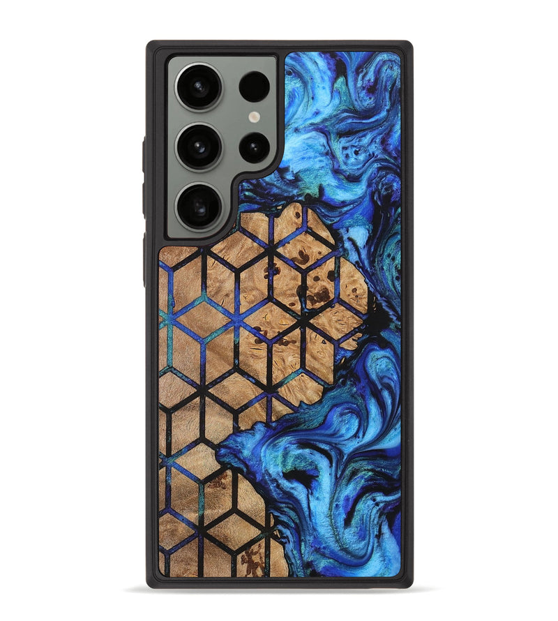 Galaxy S23 Ultra Wood+Resin Phone Case - Harper (Pattern, 703329)