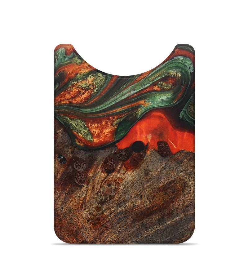 Live Edge Wood+Resin Wallet - Christi (Green, 703559)