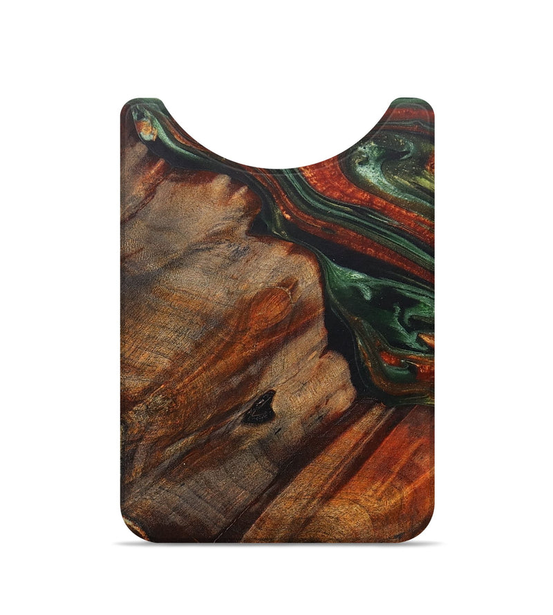 Live Edge Wood+Resin Wallet - Christi (Green, 703560)