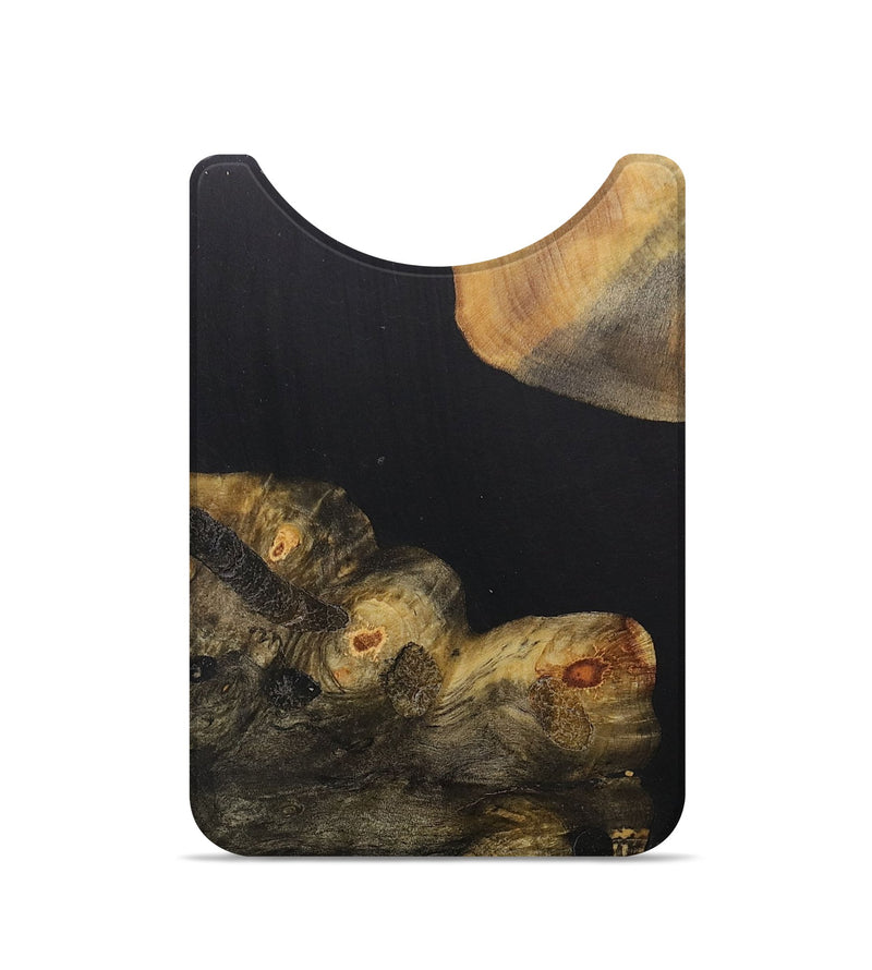 Live Edge Wood+Resin Wallet - Amie (Pure Black, 703561)