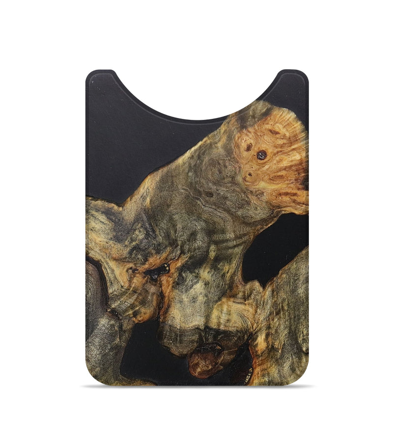 Live Edge Wood+Resin Wallet - Damian (Pure Black, 703562)