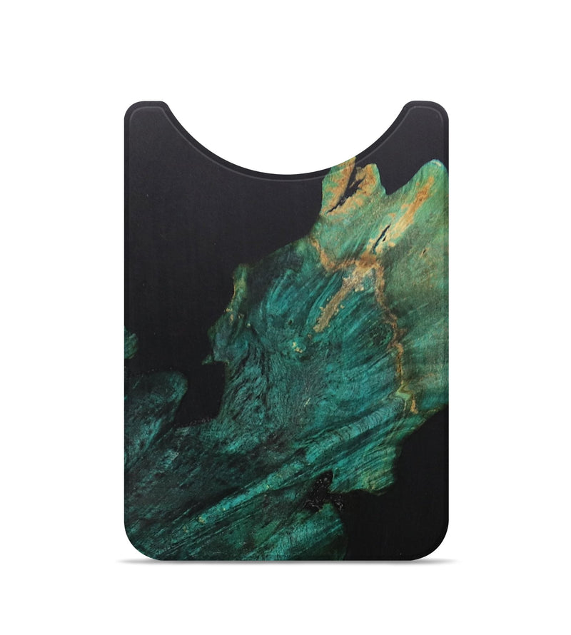 Live Edge Wood+Resin Wallet - Lucile (Pure Black, 703563)