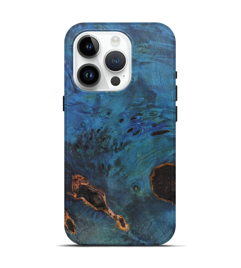iPhone 15 Pro Wood+Resin Live Edge Phone Case - Jan (Wood Burl, 703572)