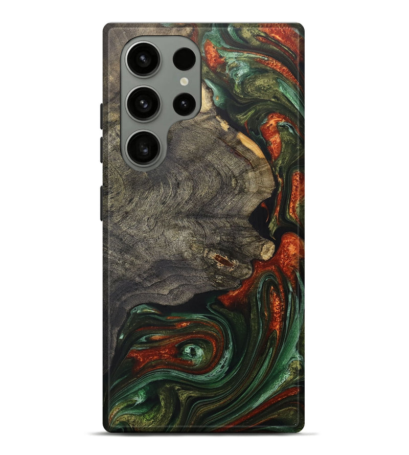 Galaxy S23 Ultra Wood+Resin Live Edge Phone Case - Gracelyn (Green, 703578)