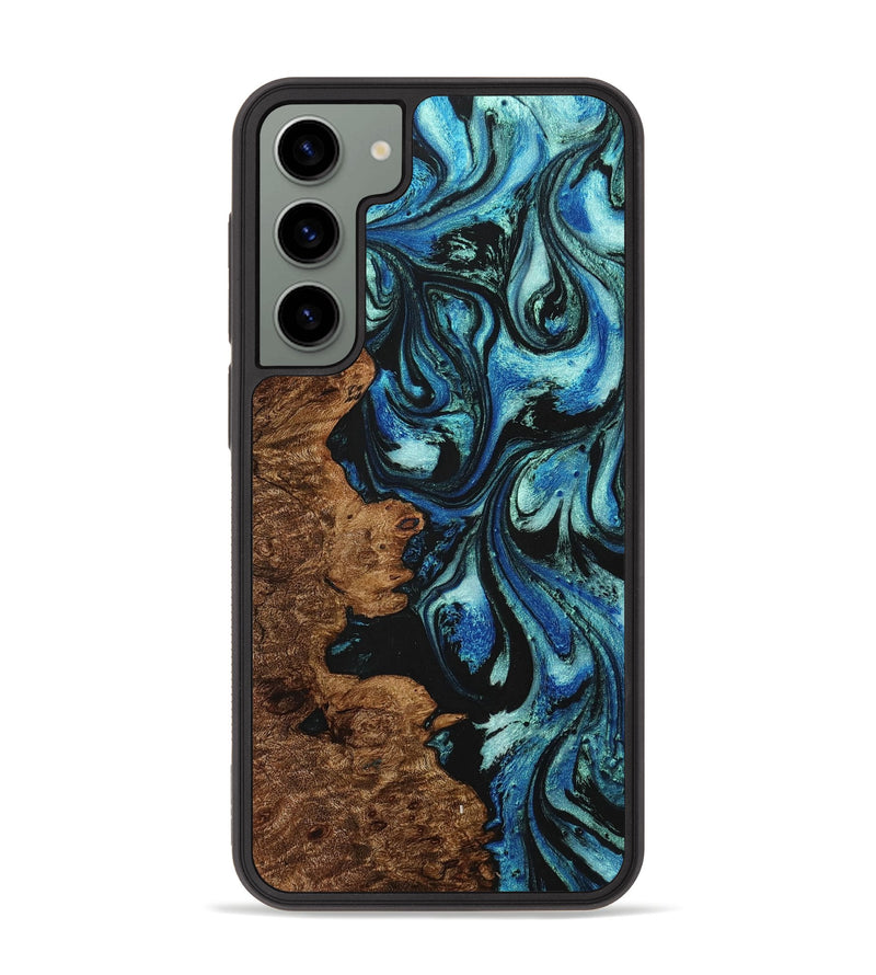 Galaxy S23 Plus Wood+Resin Phone Case - Anderson (Blue, 703728)