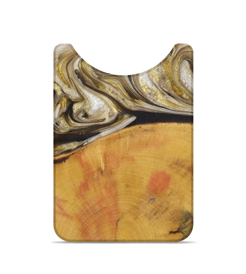 Live Edge Wood+Resin Wallet - Ember (Black & White, 703764)