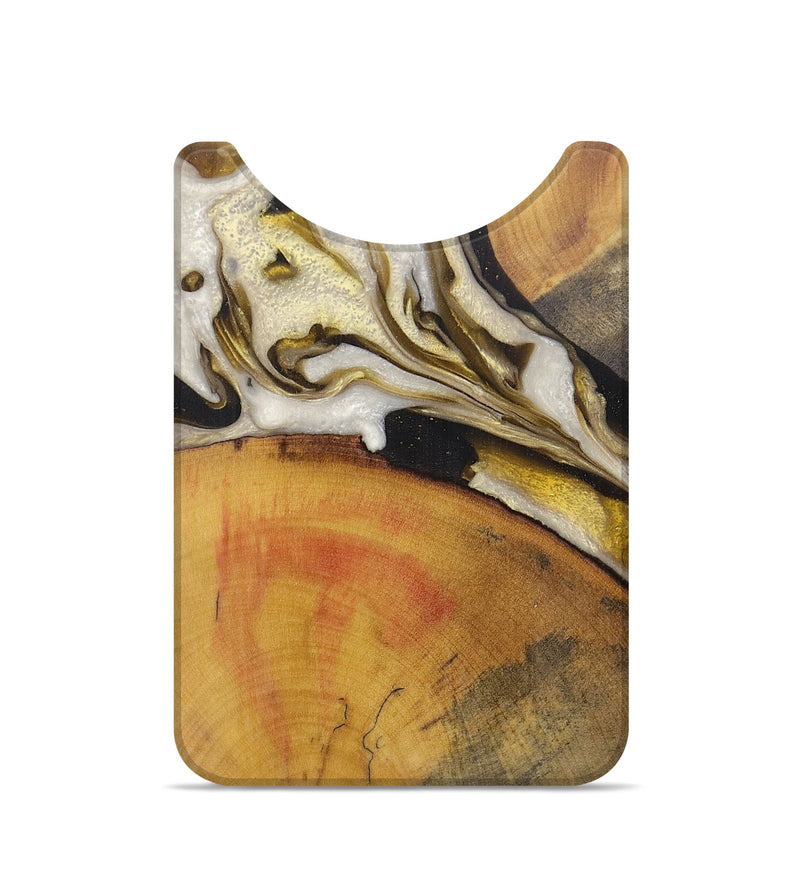 Live Edge Wood+Resin Wallet - Devin (Black & White, 703765)
