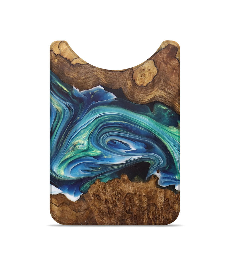 Live Edge Wood+Resin Wallet - Evangeline (Blue, 703766)