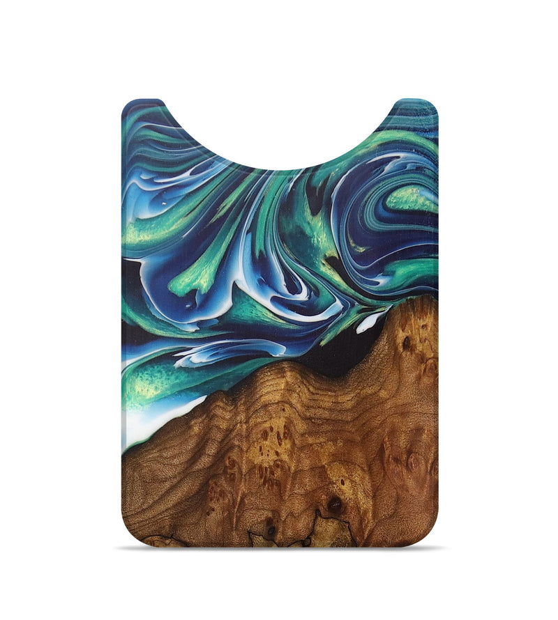 Live Edge Wood+Resin Wallet - Daxton (Blue, 703767)