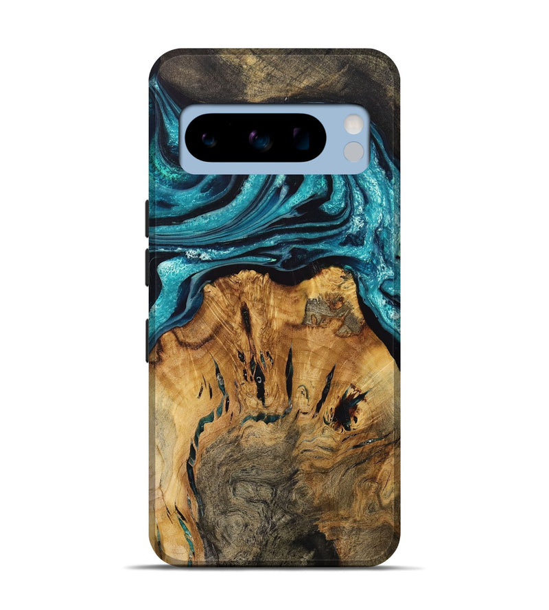 Pixel 8 Pro Wood+Resin Live Edge Phone Case - Beckham (Blue, 703778)