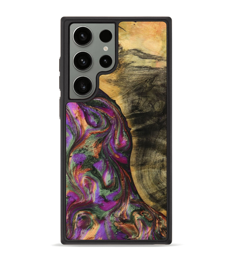 Galaxy S23 Ultra Wood+Resin Phone Case - Jeffery (Green, 703831)
