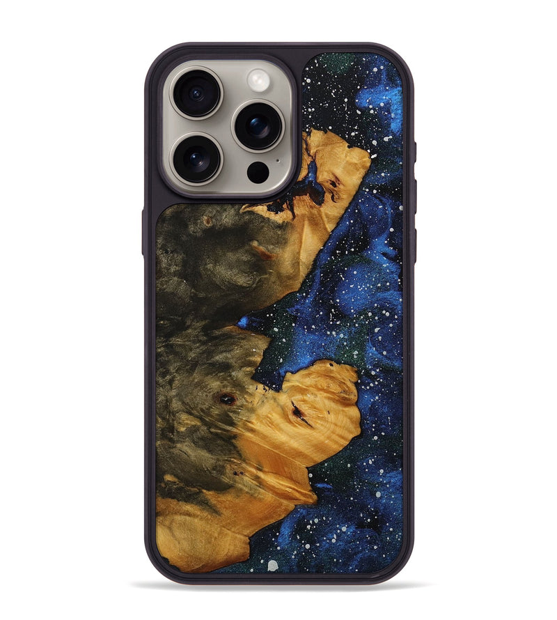 iPhone 15 Pro Max Wood+Resin Phone Case - Kelly (Cosmos, 703891)