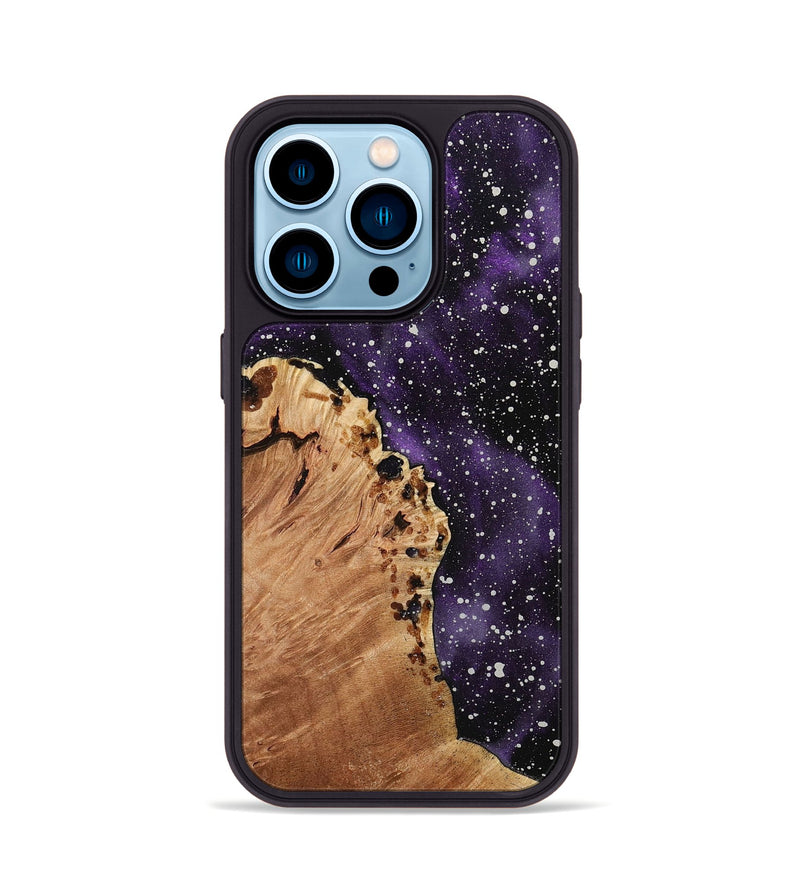 iPhone 14 Pro Wood+Resin Phone Case - Sheri (Cosmos, 703906)