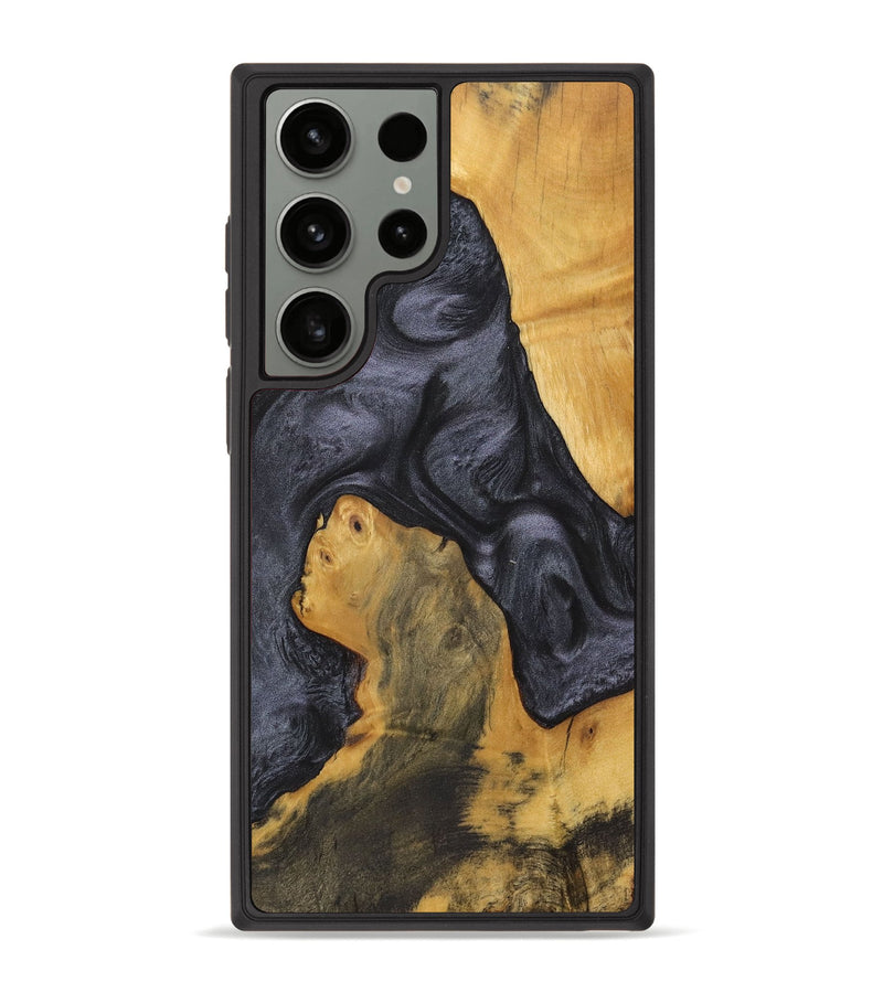 Galaxy S23 Ultra Wood+Resin Phone Case - Kirsten (Pure Black, 703981)